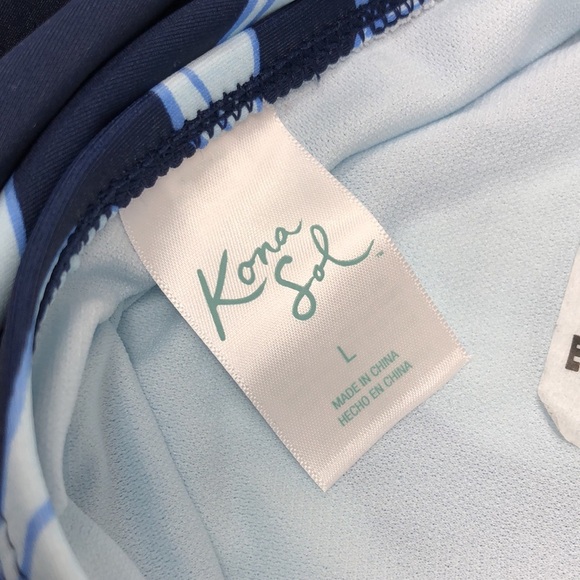 Kona Sol Bikini Bottoms Women's Size Large Floral Print High Waist Full Coverage - Picture 4 of 11